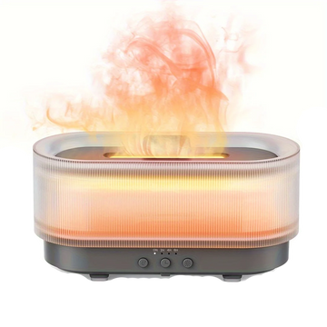 Difusor de aroma con efecto llama (humidificador ultrasónico, aceites esenciales)