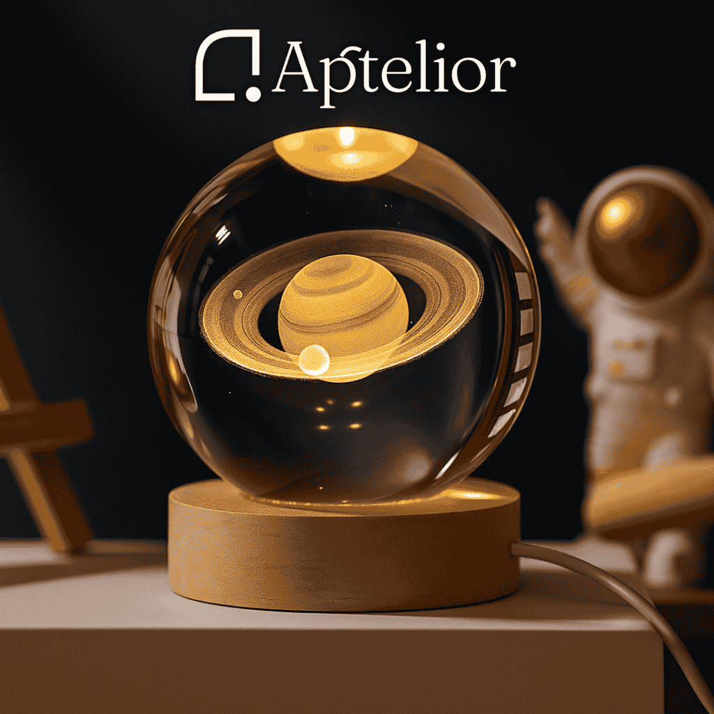 Aptelior CosmoSphere™ – 3D Galaxie Kristallkugel LED Nachtlicht