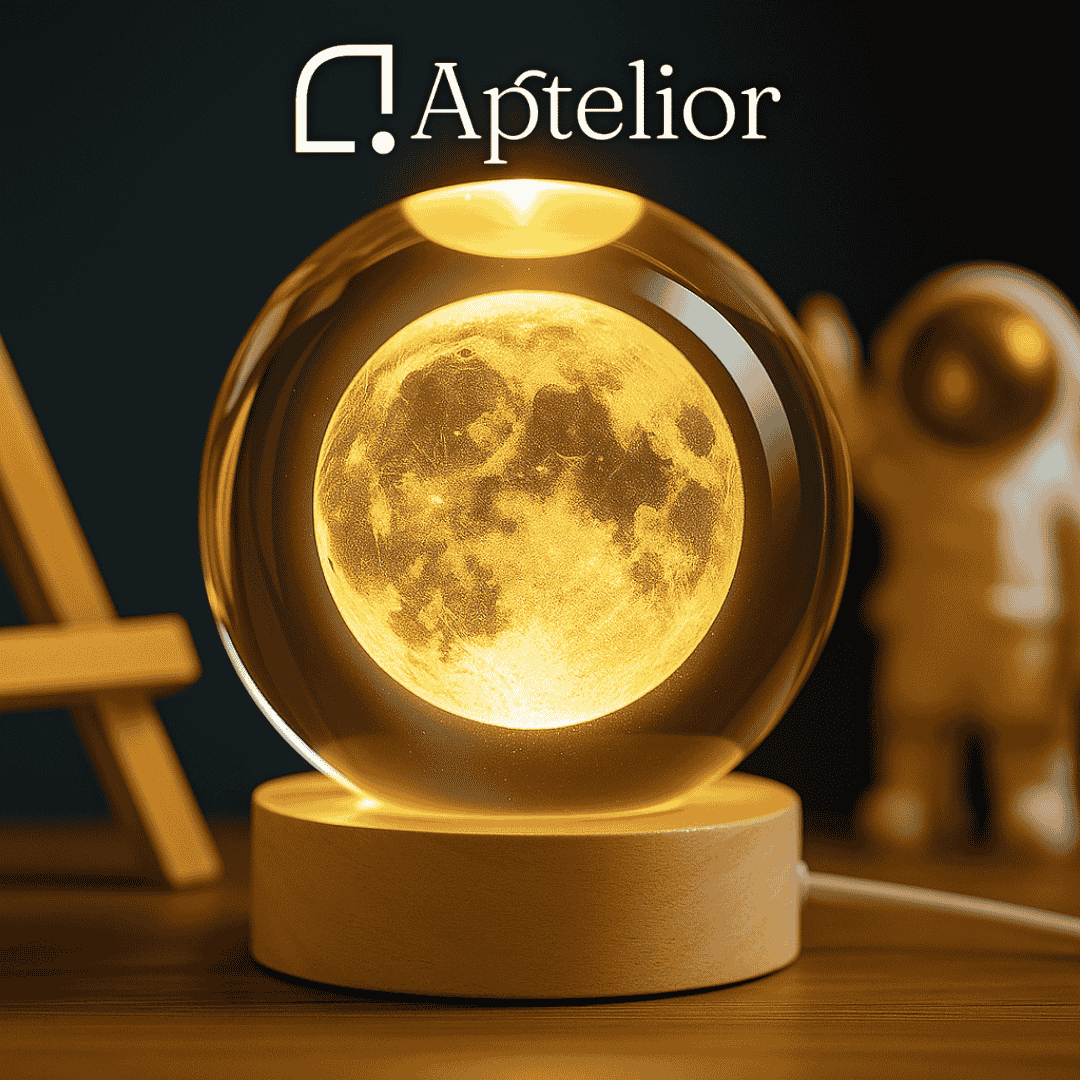 Aptelior CosmoSphere™ – 3D Galaxy Crystal Ball LED Night Light