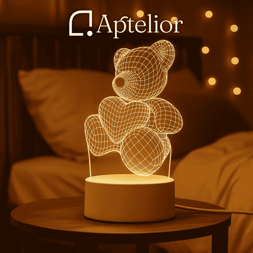 Aptelior IlluShape™ – Luz nocturna LED acrílica 3D con ilusión 