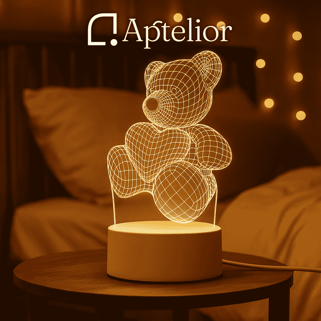 Aptelior IlluShape™ – Luz nocturna LED acrílica 3D con ilusión 