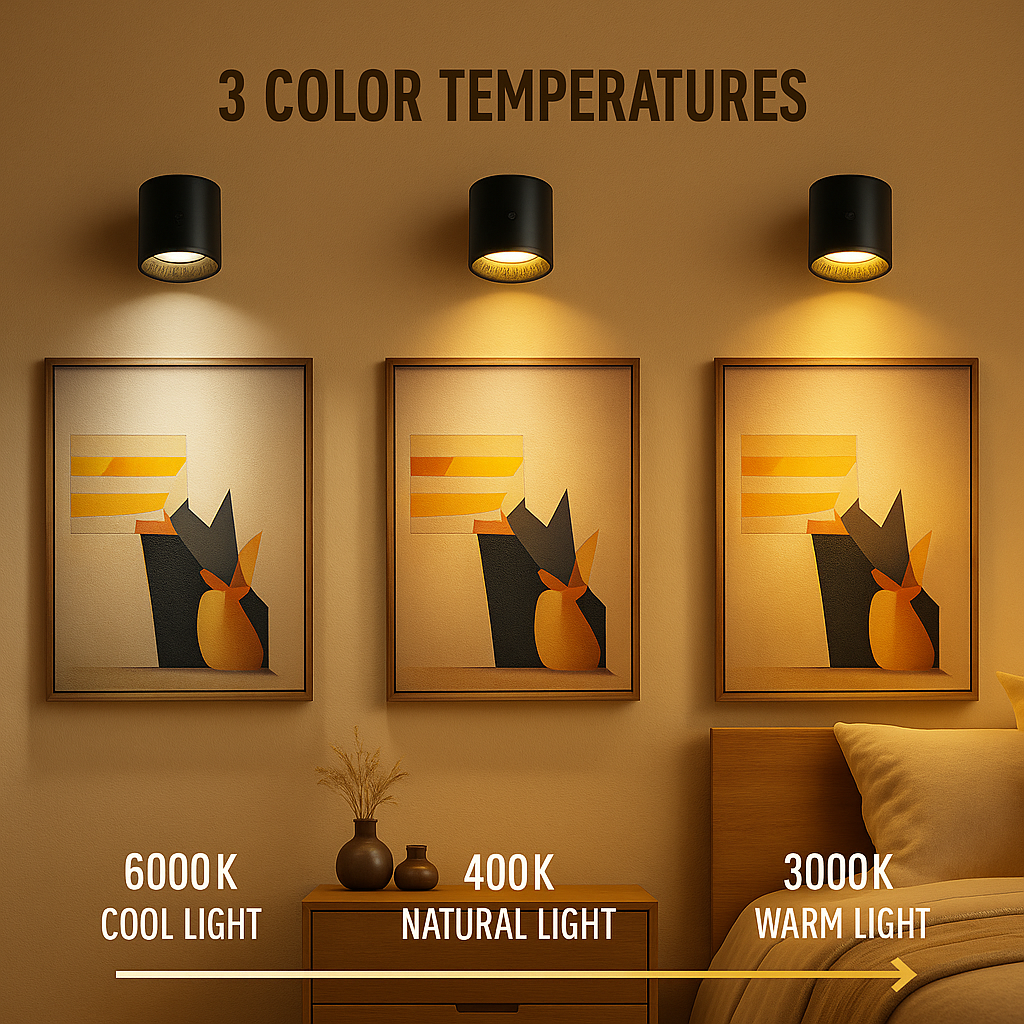 Double-Head Touch Wall Light (USB, Remote, 360°)