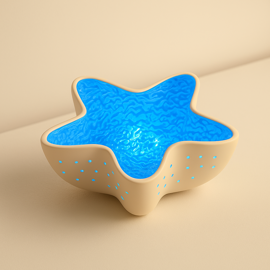 Starfish Ocean Wave Projector Lamp (USB, Rechargeable)