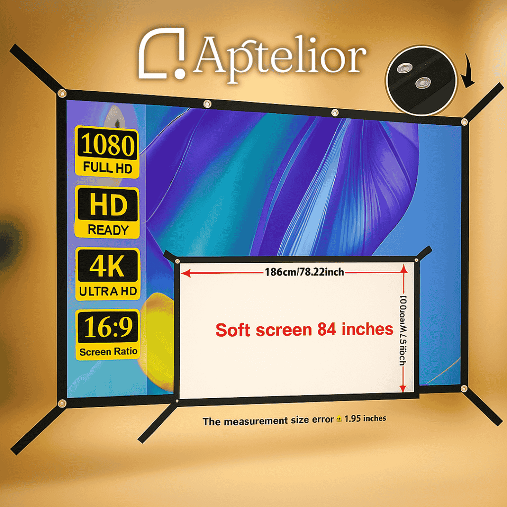Aptelior ViewFold™ – Pantalla de proyector HD plegable