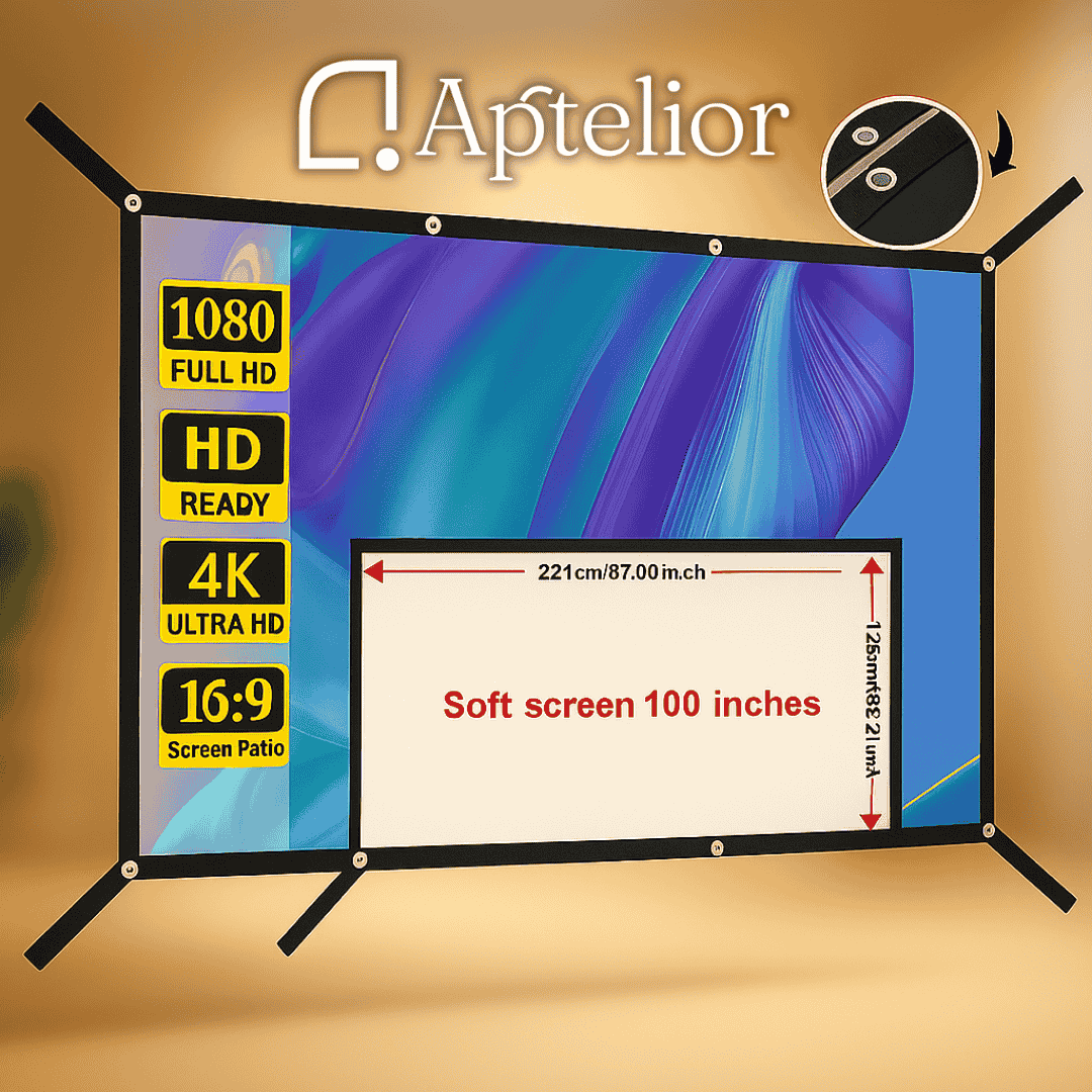 Aptelior ViewFold™ – Pantalla de proyector HD plegable