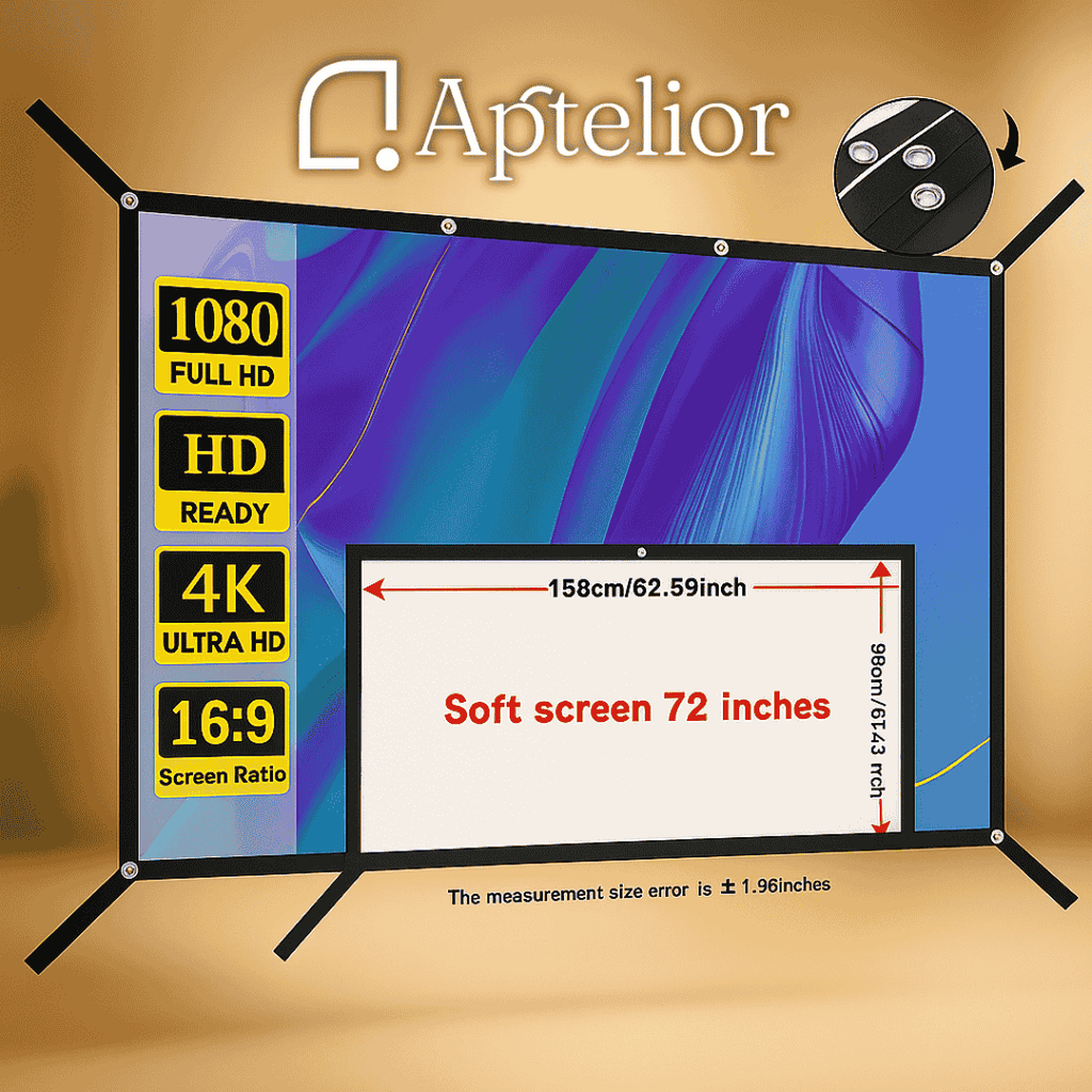 Aptelior ViewFold™ – Pantalla de proyector HD plegable