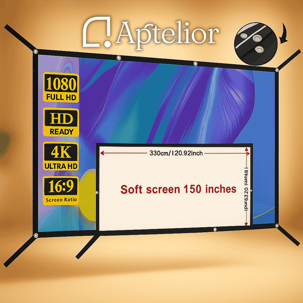 Aptelior ViewFold™ – Pantalla de proyector HD plegable