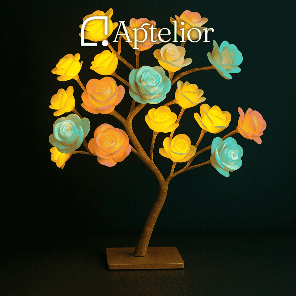 Aptelior RoséaTree™ – LED Rose Leaf Fairy Table Lamp