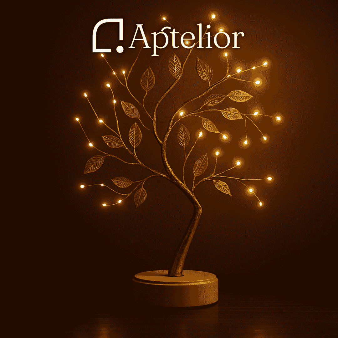 Aptelior RoséaTree – LED Rose Leaf Fairy Table Lamp