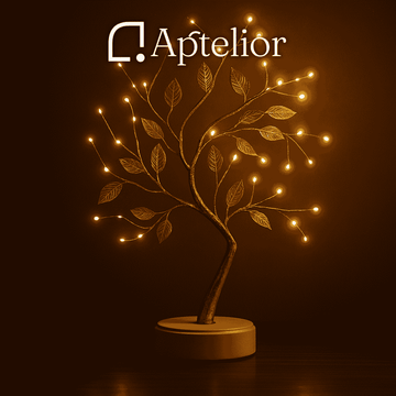 Aptelior RoséaTree™ – Lámpara de mesa LED con forma de hada de hojas de rosas 
