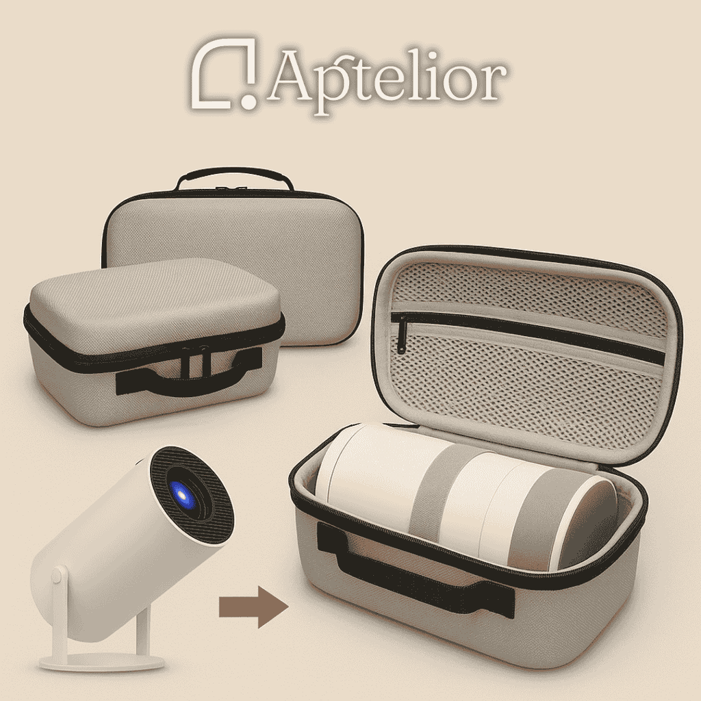 Aptelior VaultCase™ – Premium Tragetasche für VisionAir™ & Mini-Projektoren