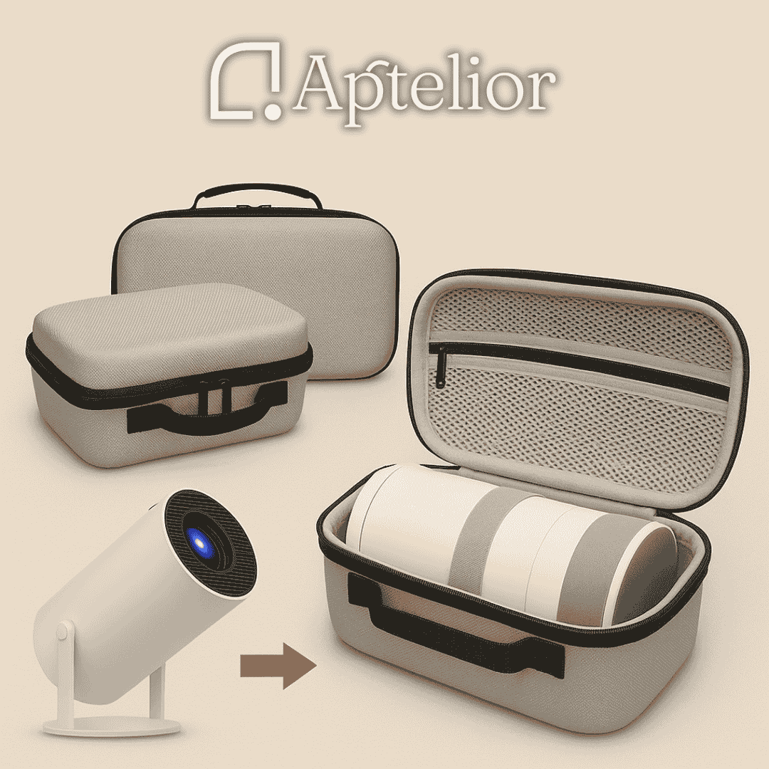 Aptelior VaultCase™ – Premium Tragetasche für VisionAir™ & Mini-Projektoren