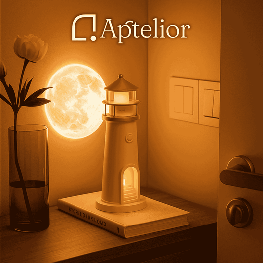 Aptelior MoonLight™ – Lighthouse Projection Lamp with Motion Sensor & Bluetooth Music