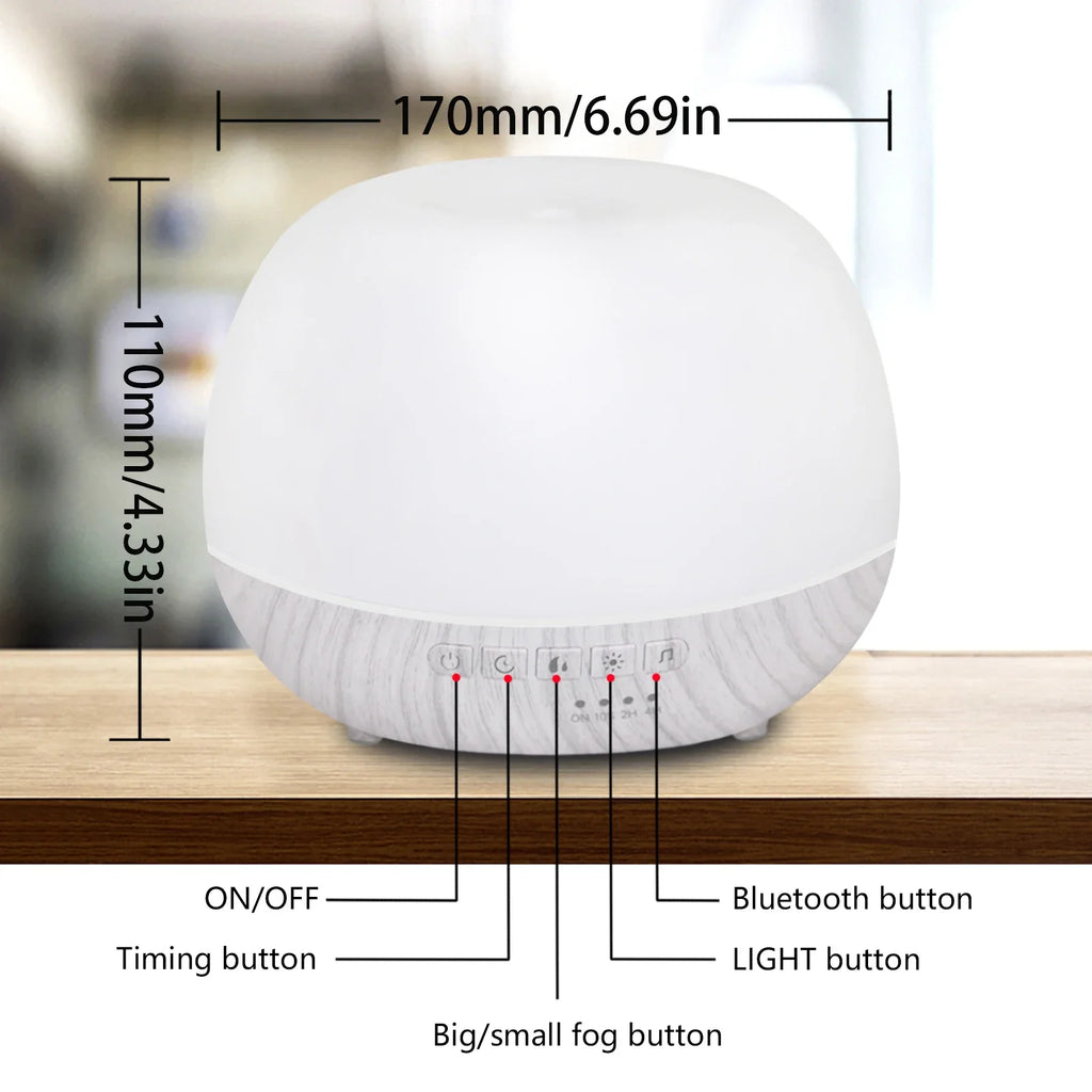 Smart WiFi Aroma Diffuser 500ml | Tuya & Alexa Control + 7 LED Mood Lights