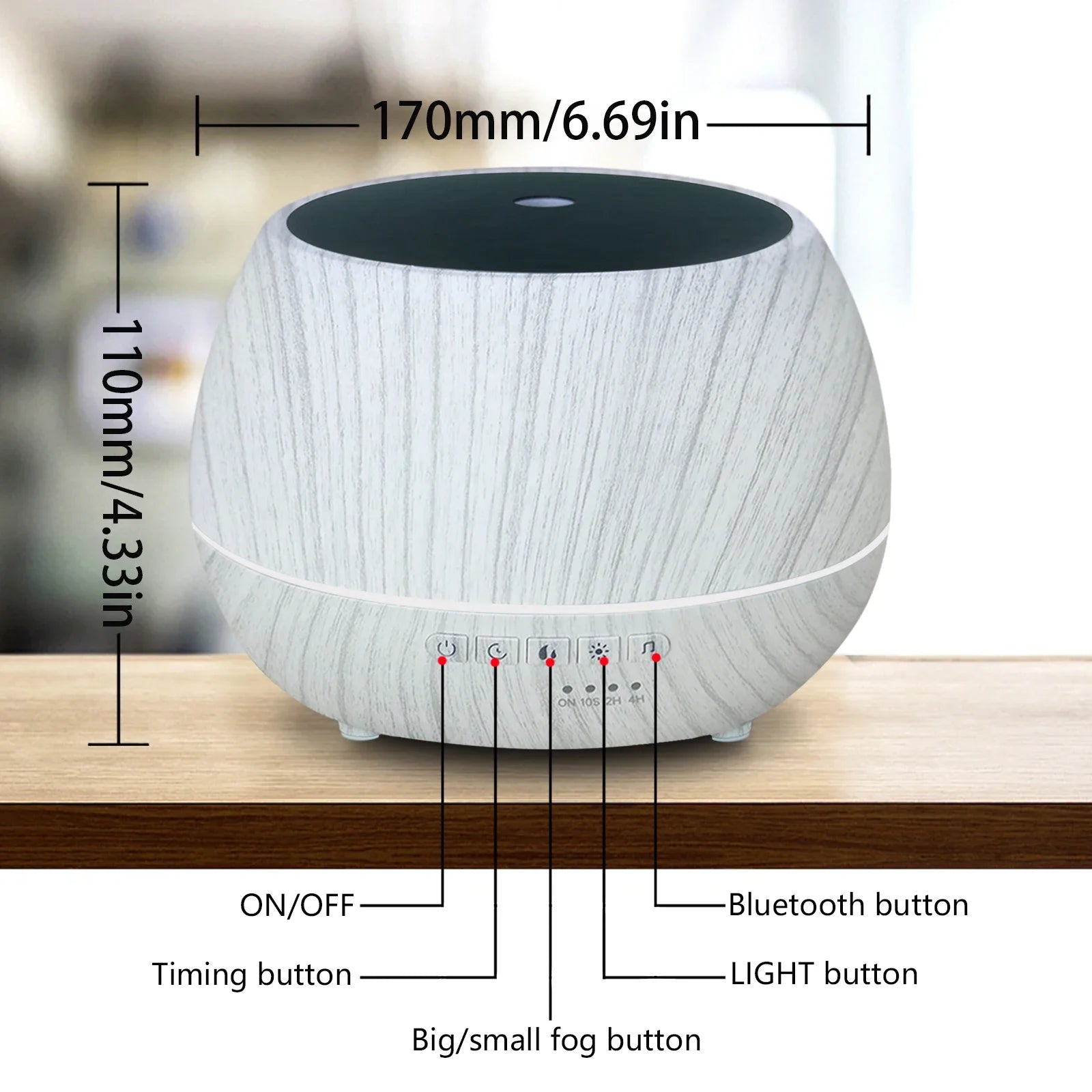 Smart WiFi Essential Oil Diffuser 500ml | Tuya & Alexa App Control + 7 LED Colors