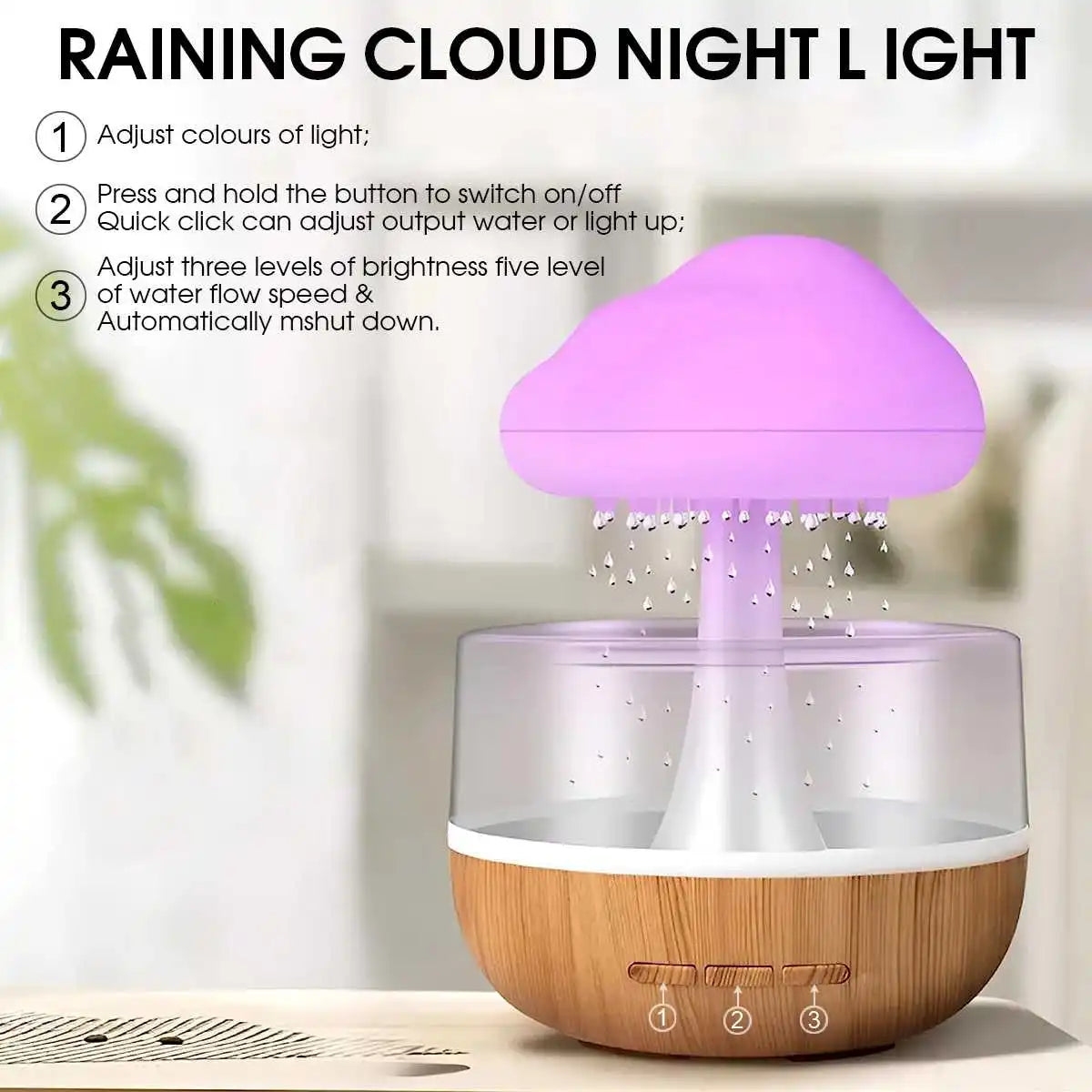 Rain Cloud Humidifier & Night Light