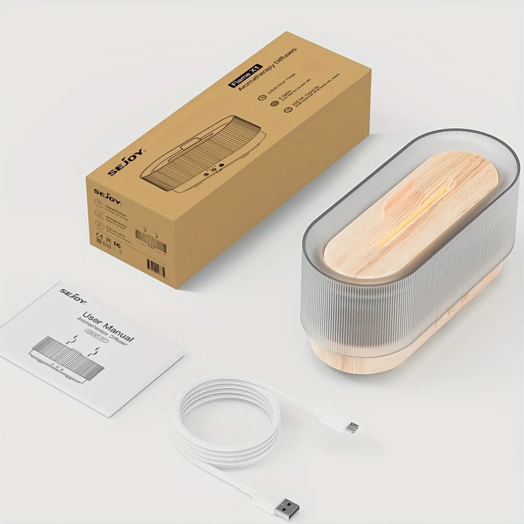 Flame Effect Aroma Diffuser (Ultrasonic Humidifier, Essential Oils)