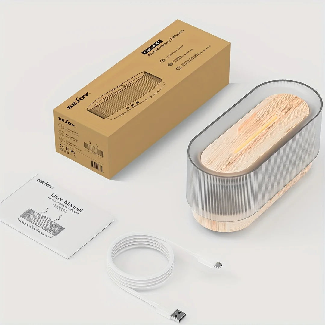 Flame Effect Aroma Diffuser (Ultrasonic Humidifier, Essential Oils)