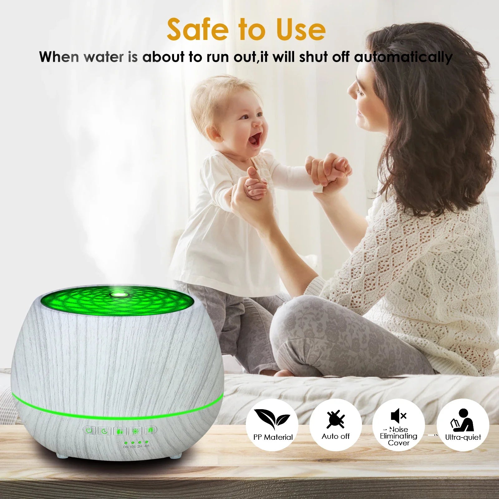 Smart WiFi Essential Oil Diffuser 500ml | Tuya & Alexa App Control + 7 LED Colors