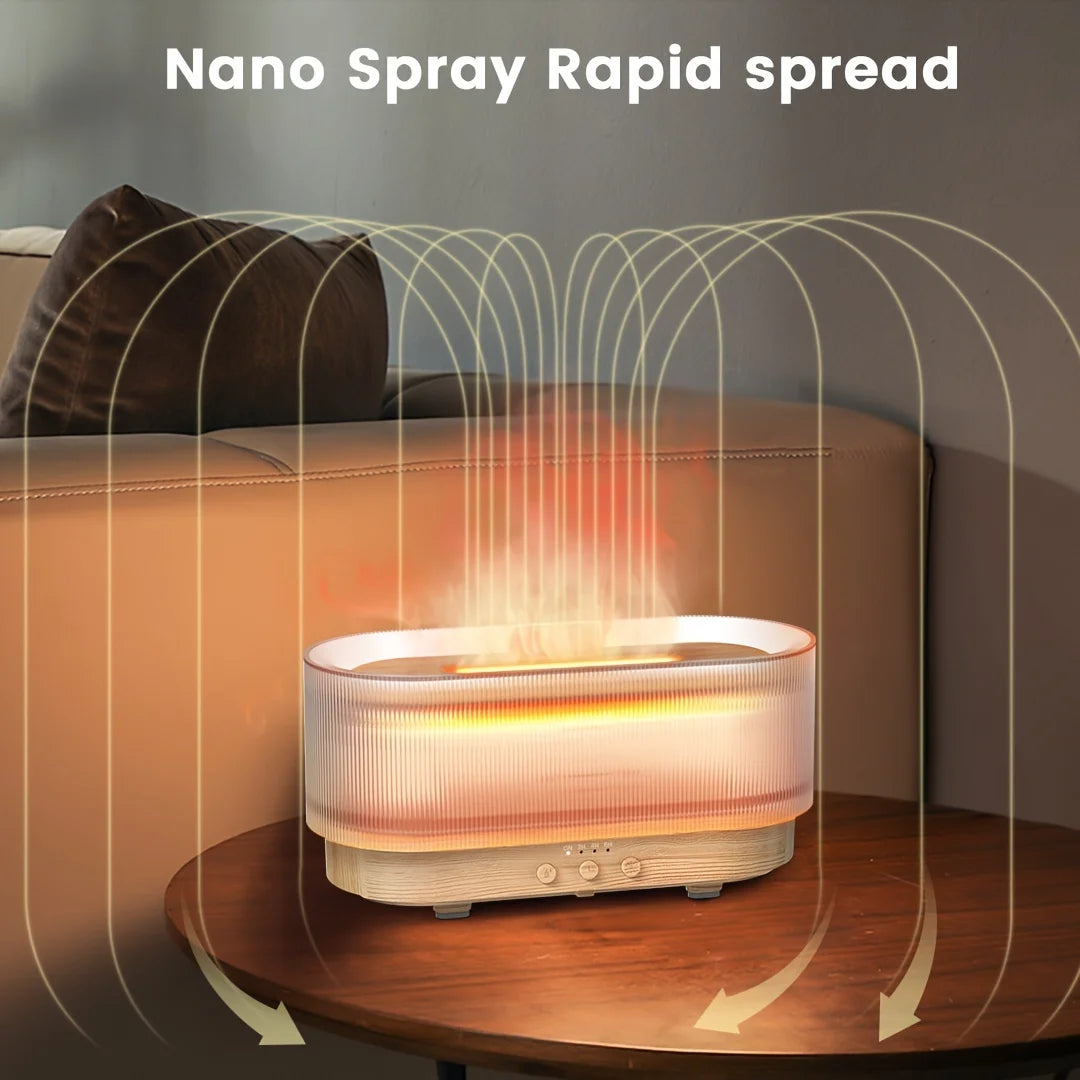 Flame Effect Aroma Diffuser (Ultrasonic Humidifier, Essential Oils)