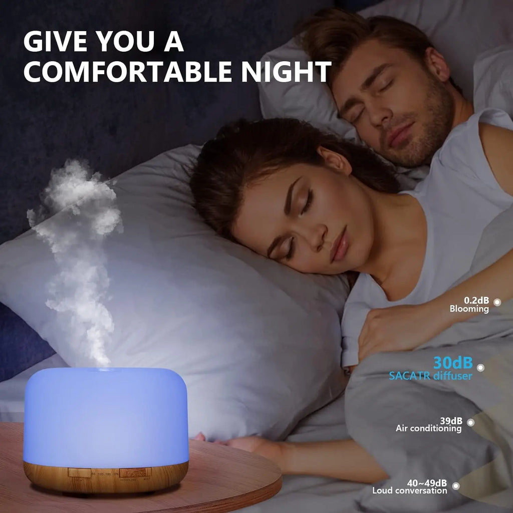 Aptelior ZenMist™ – Holzmaserung Luftbefeuchter & Aroma Diffusor