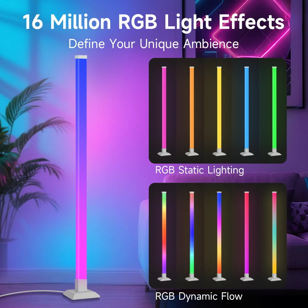 Smart RGB Floor Lamp (Remote, App, Mood Light, Dimmable)