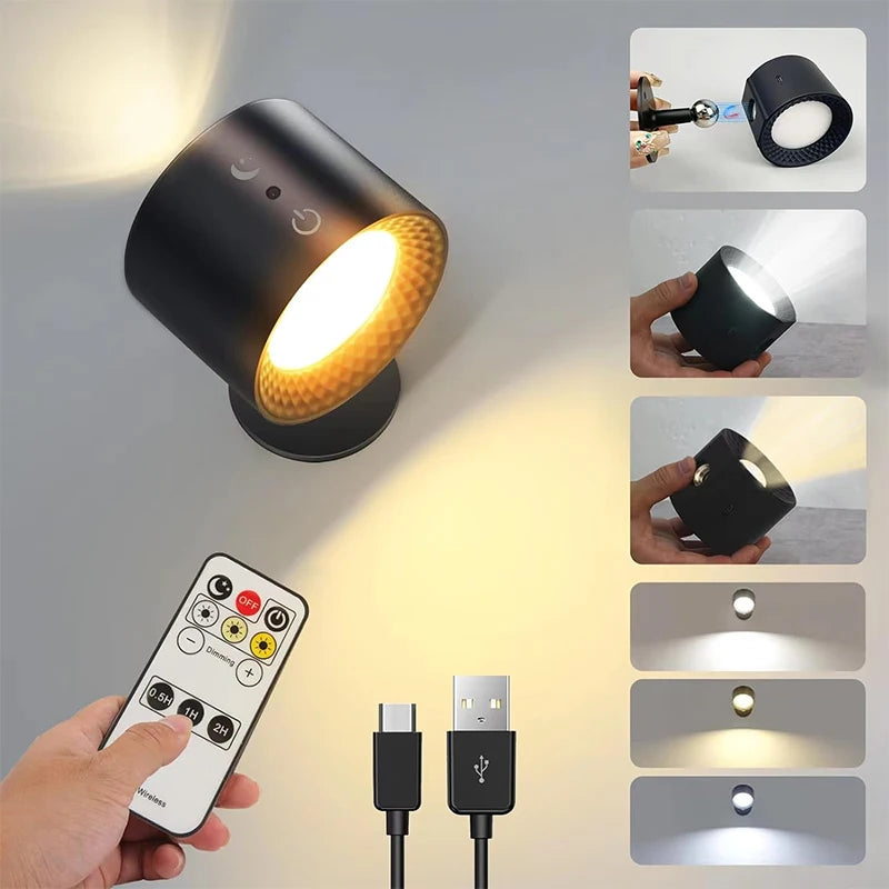 Double-Head Touch Wall Light (USB, Remote, 360°)