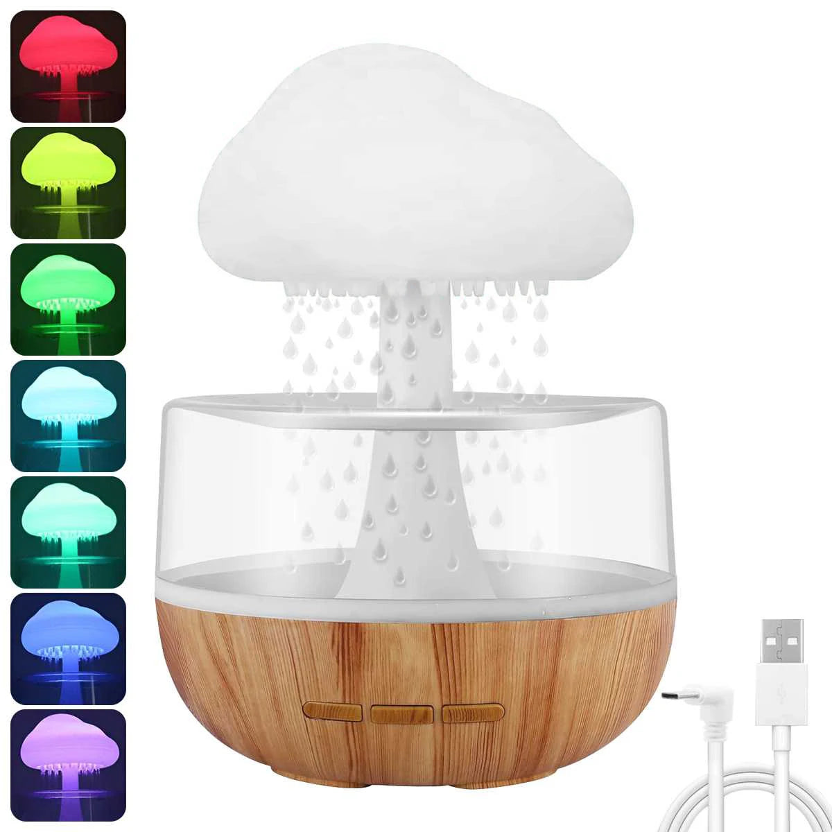 Humidificador y luz nocturna Rain Cloud