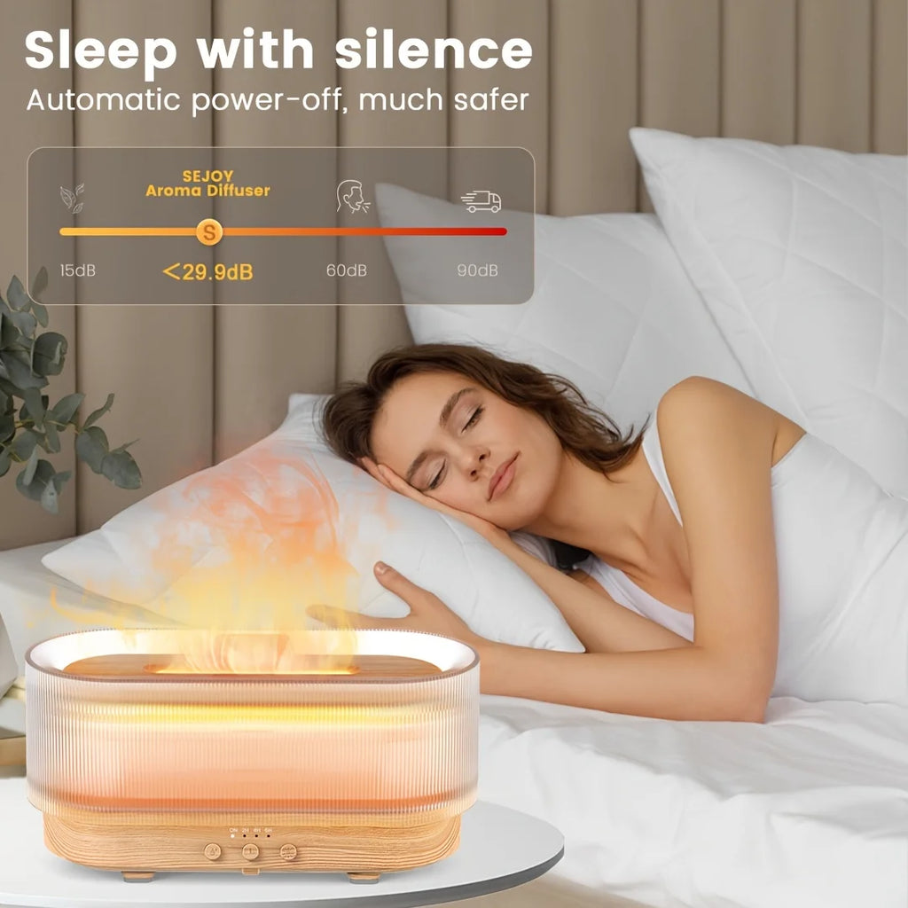 Flame Effect Aroma Diffuser (Ultrasonic Humidifier, Essential Oils)