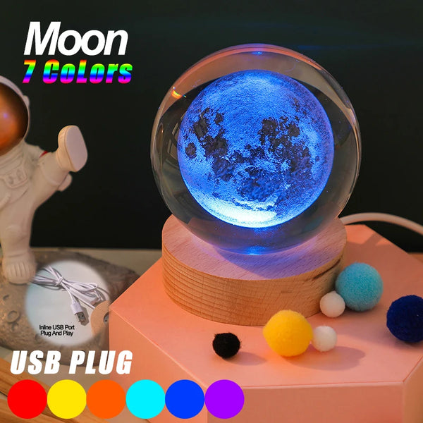 Moon Crystal Ball Night Light