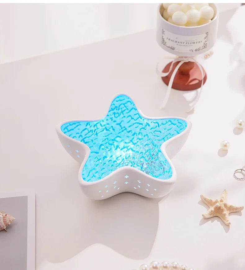 Starfish Ocean Wave Projector Lamp (USB, Rechargeable)