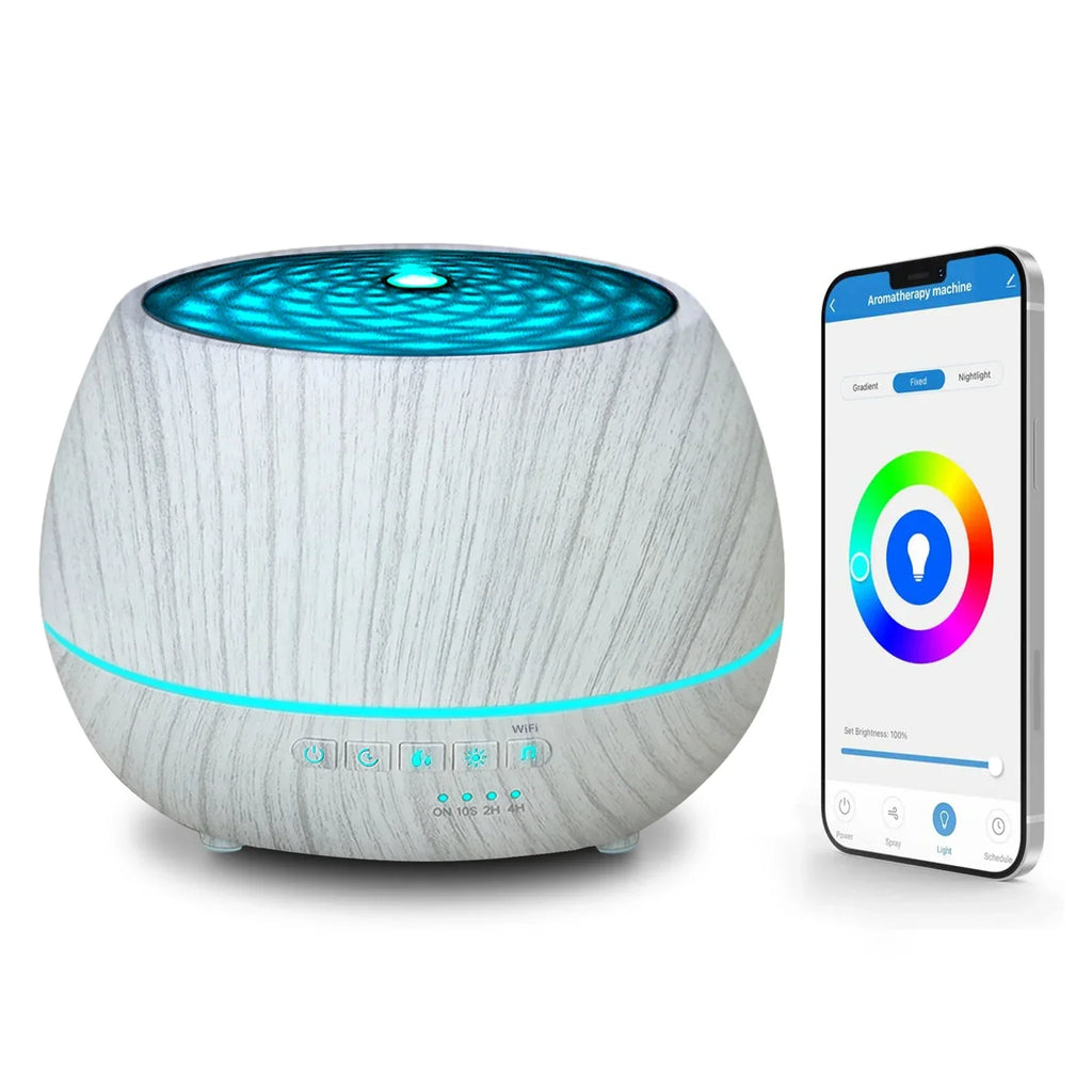 Smart WiFi Aroma Diffuser 500ml | Tuya & Alexa Control + 7 LED Mood Lights