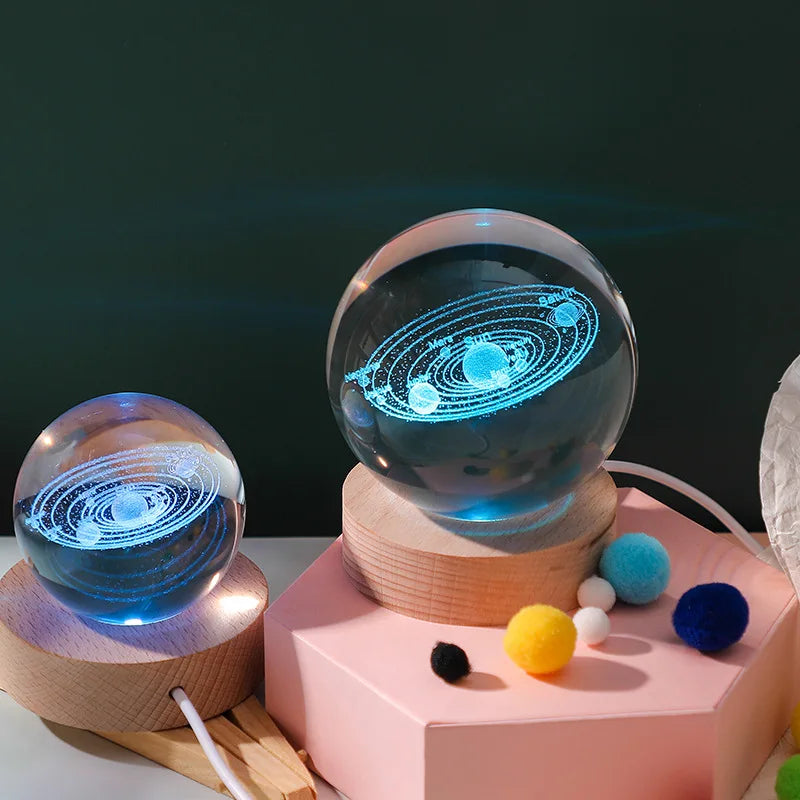 Solar System Crystal Ball Night Light