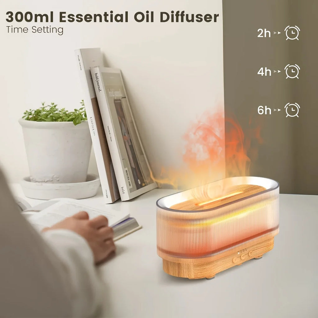 Flame Effect Aroma Diffuser (Ultrasonic Humidifier, Essential Oils)