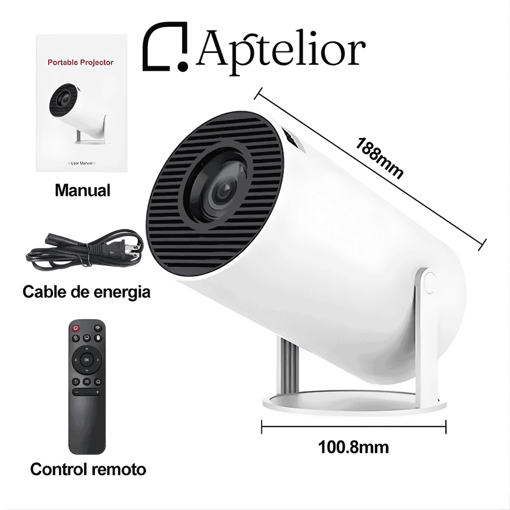 Aptelior VisionAir™ – HY300PRO Smart Projektor (4K Unterstützung)