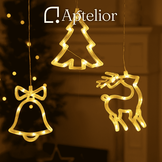 Aptelior LumiCurtain™ – Warmweiße Weihnachts-LED-Feevorhanglichter