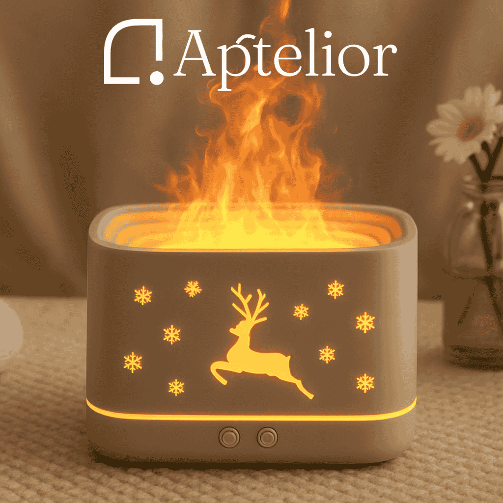 Humidificador de aromaterapia Aptelior EmberGlow™ com efeito de chama original 