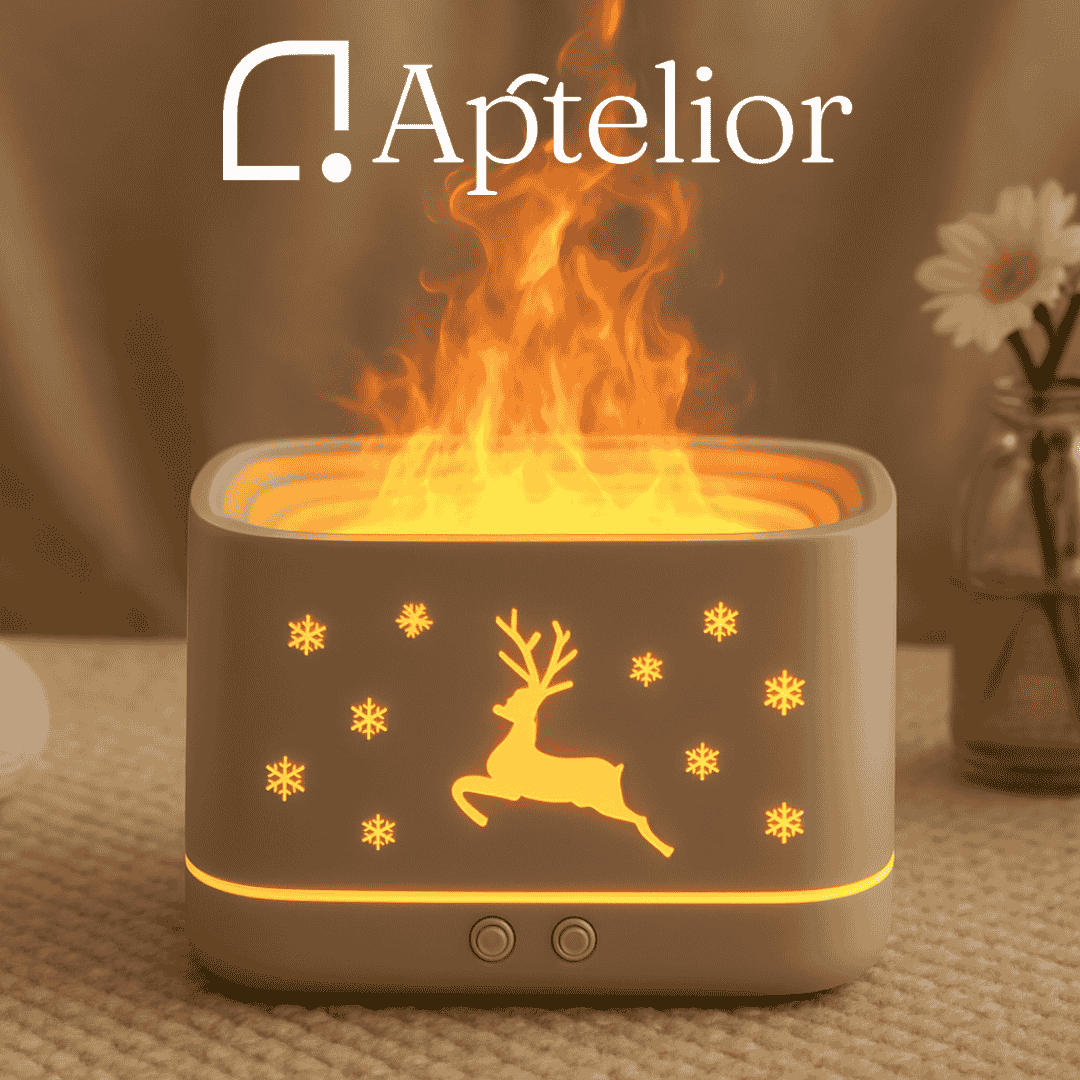 Humidificador de aromaterapia Aptelior EmberGlow™ com efeito de chama original 