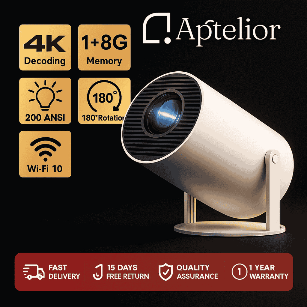 Aptelior VisionAir™ – HY300PRO Smart Projektor (4K Unterstützung)