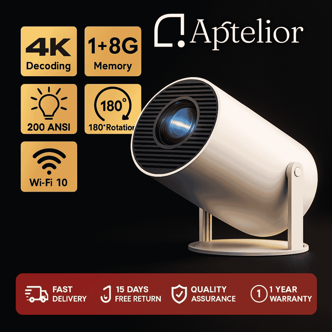 Aptelior VisionAir™ – HY300PRO Smart Projektor (4K Unterstützung)