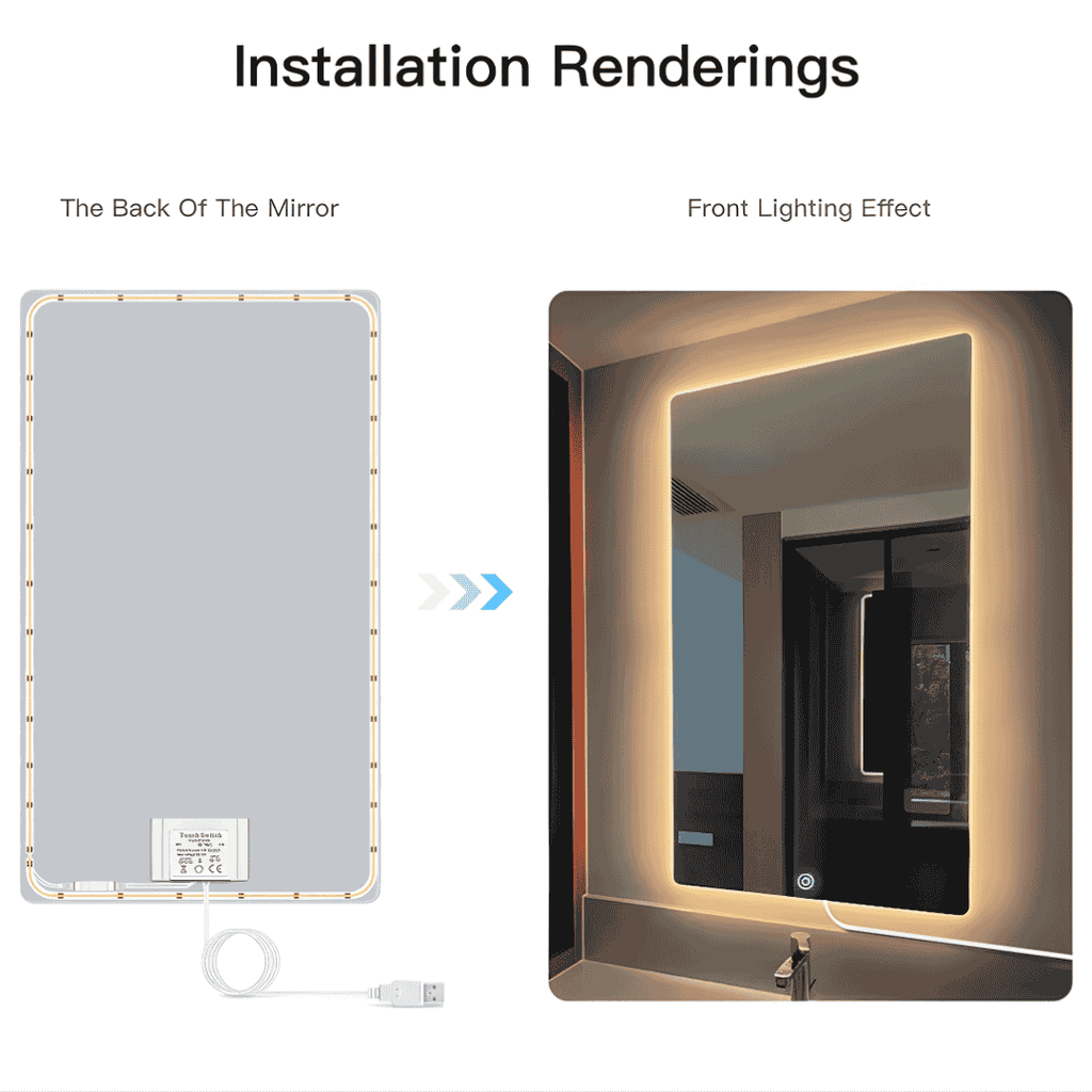 Aptelior LumaTrace™ – Smart Dimmable LED Mirror Backlight