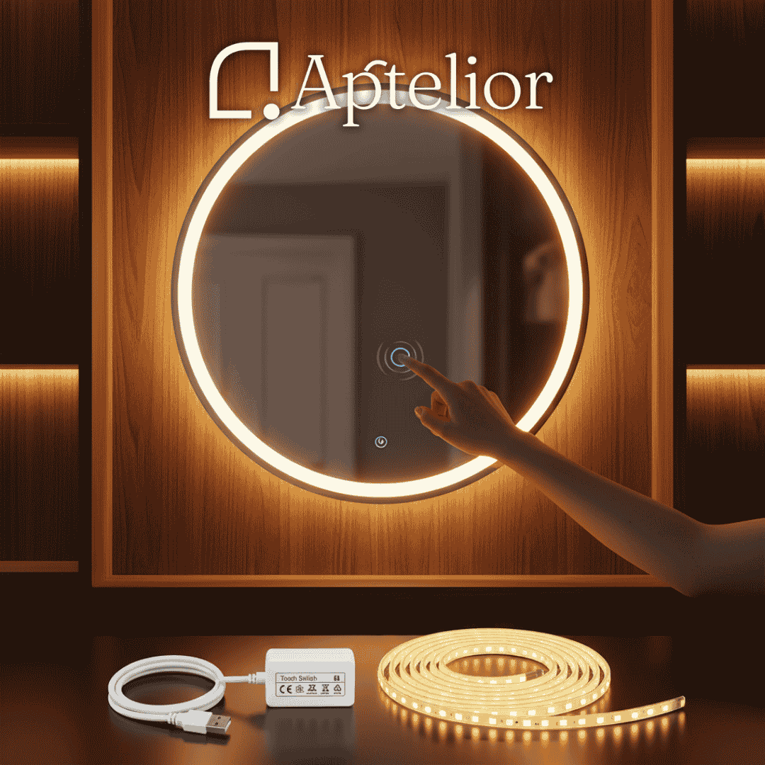 Aptelior LumaTrace™ – Smart Dimmable LED Mirror Backlight