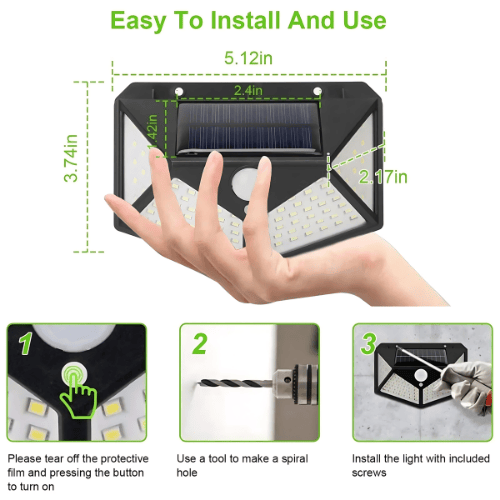 Aptelior SolarFlux™– Solar Motion Sensor Light