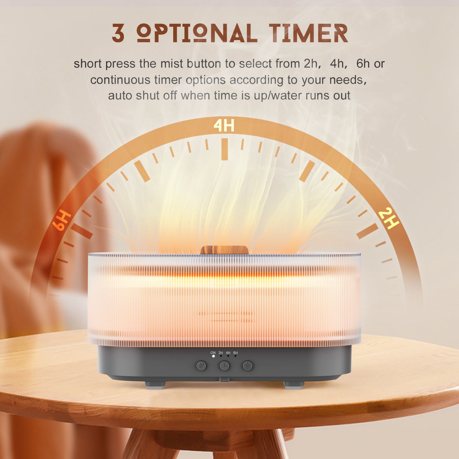 Flame Effect Aroma Diffuser (Ultrasonic Humidifier, Essential Oils)