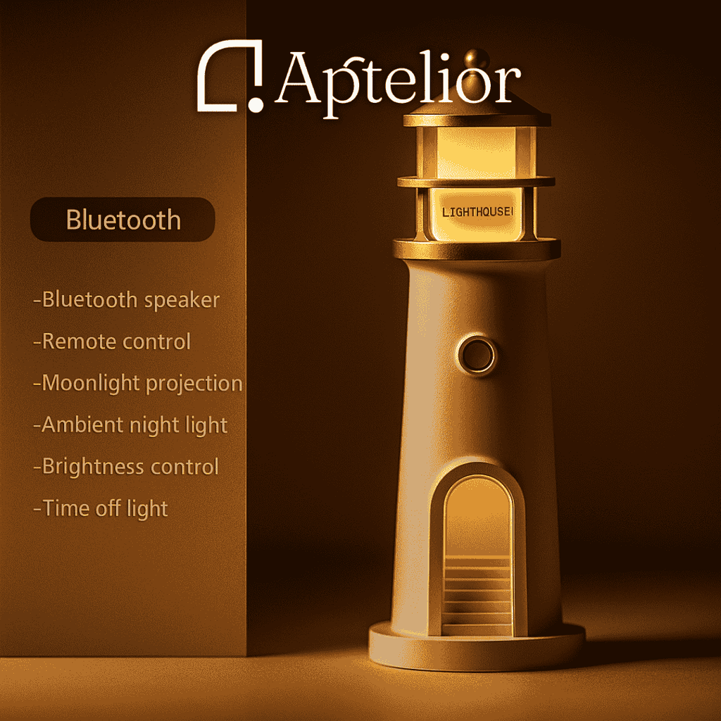 Aptelior MoonLight™ – Projektionslampe mit Bewegungsmelder und Bluetooth-Musik