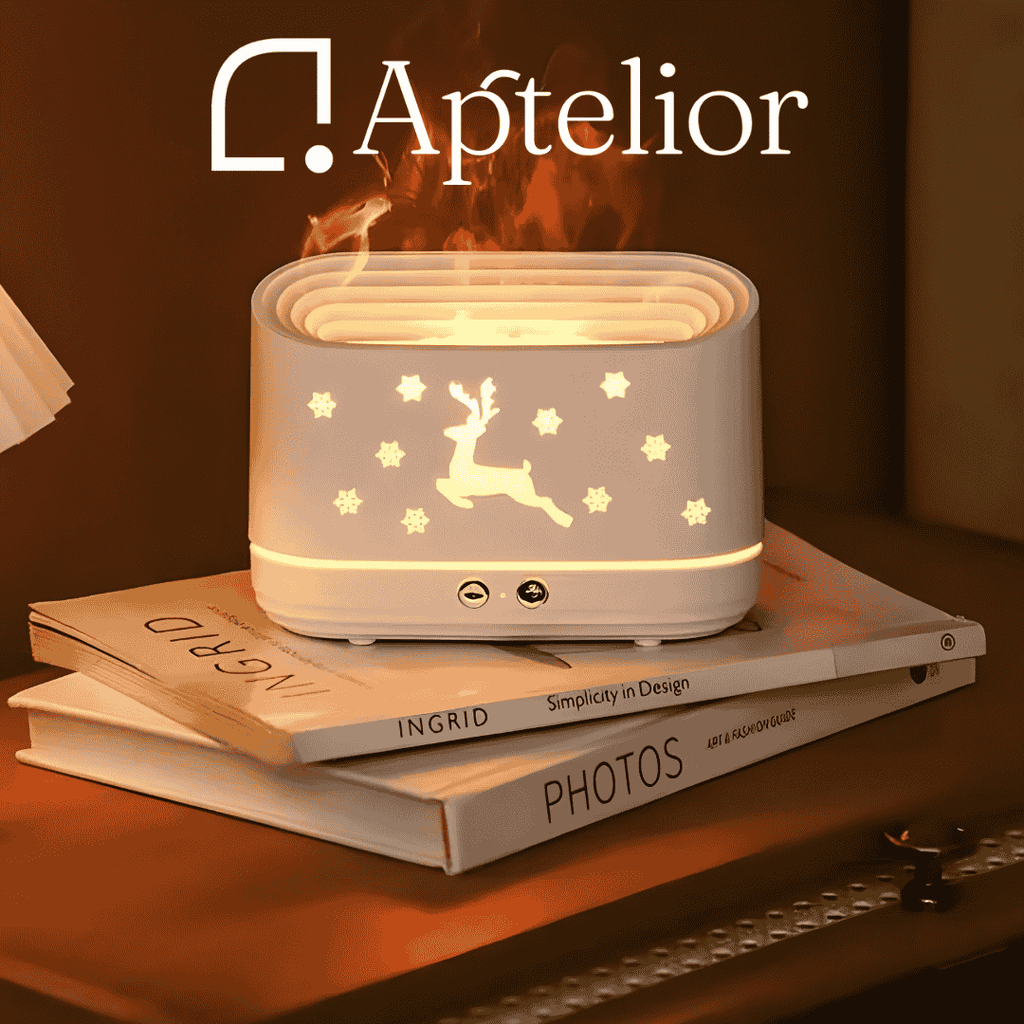 Humidificador de aromaterapia Aptelior EmberGlow™ com efeito de chama original 