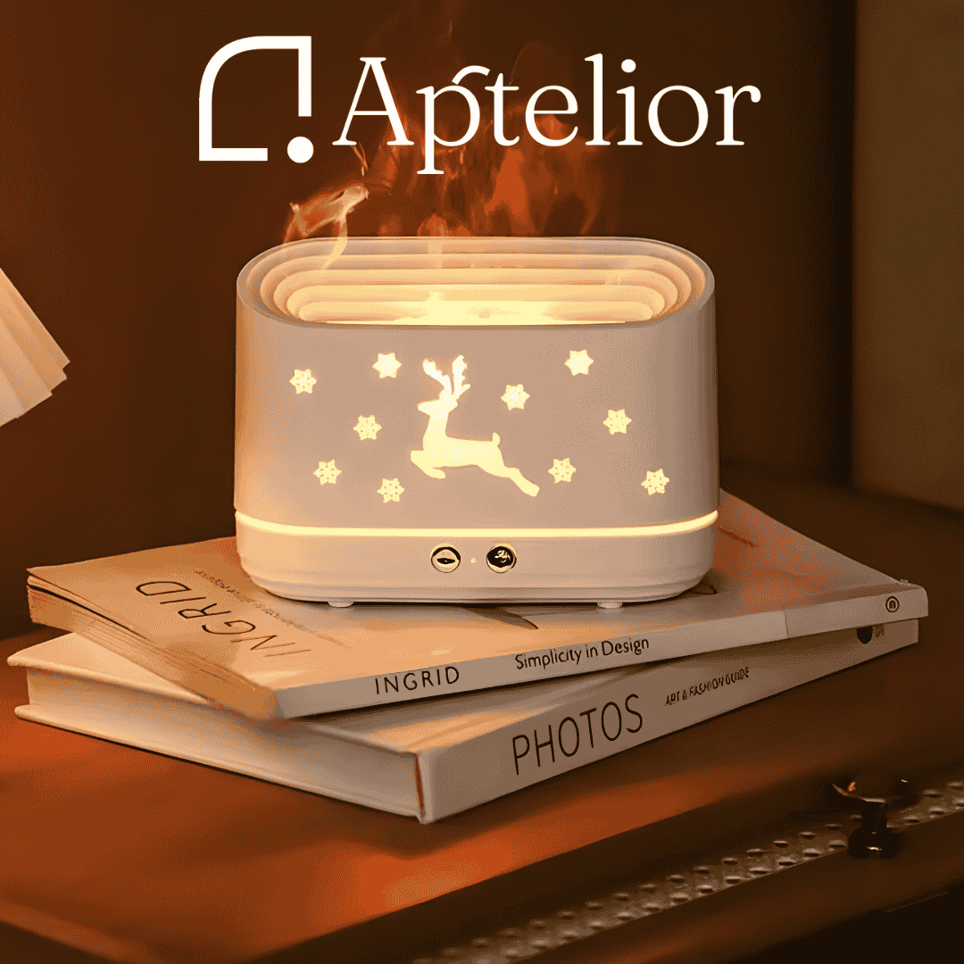 Humidificador de aromaterapia Aptelior EmberGlow™ com efeito de chama original 